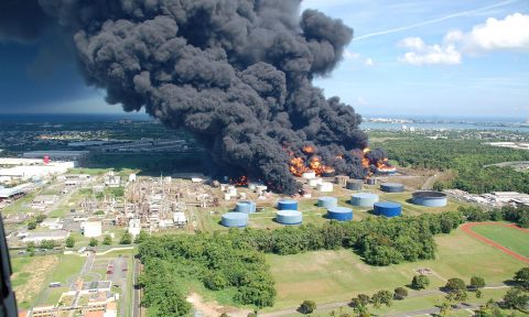 large industrial data center fire