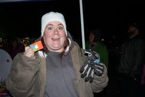 Woman with iTunes Gift Card