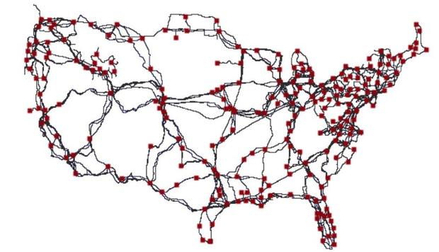 US Carrier Fiber Network Map